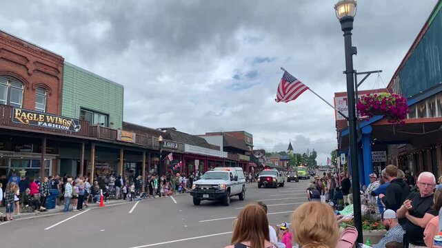 4th of July EMS vehicle parade in Hayward Wisconsin
