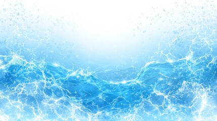 Fototapeta premium Ocean Waves Splashing: A Serene Blue Paradise