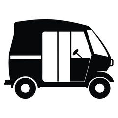 Tuk Tuk Silhouette Vector Art