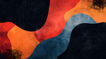 Abstract Organic Shapes in Earthy Tones Textured Background