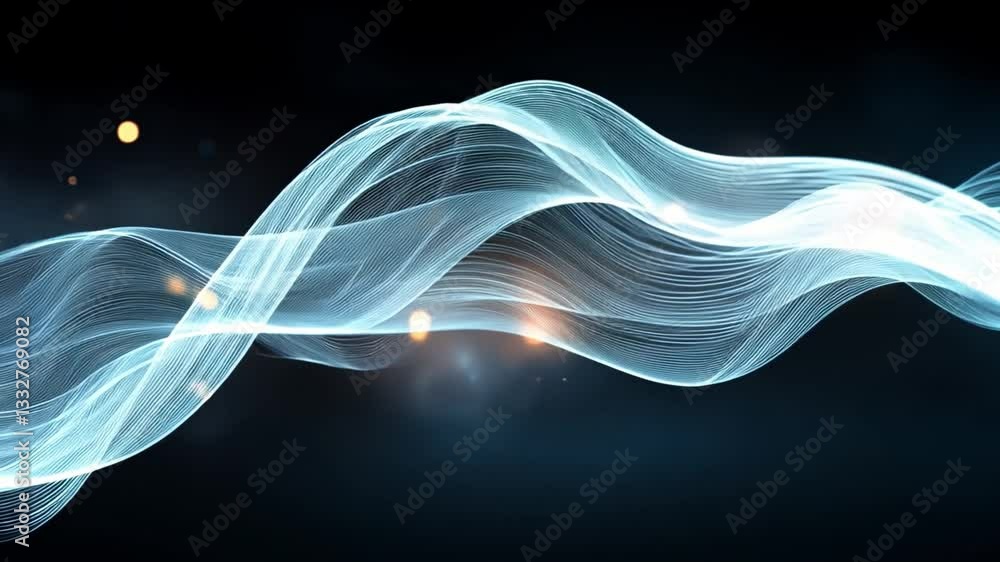 Aufkleber soft flowing waves of light create a tranquil atmosphere in high definition