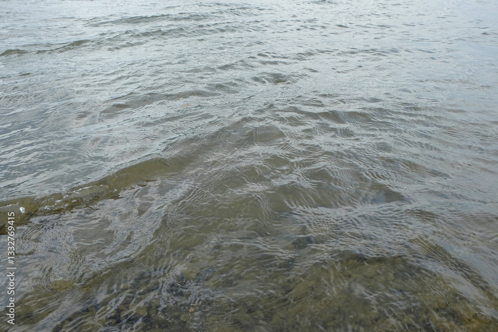 Poster background pattern and texture of clear lake water ripples. for graphic design, 3d rendering or bann