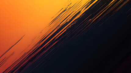Abstract Diagonal Lines in Orange and Black