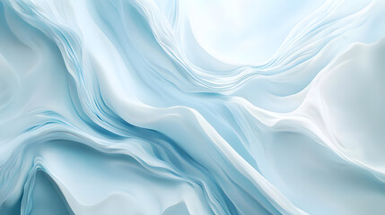 Abstract Blue Swirling Waves Elegant Flowing Fabric Texture