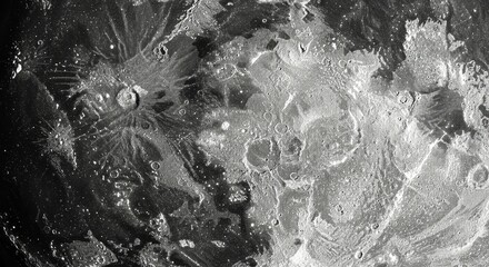 Lunar Surface Crater Texture - High-resolution grayscale of the moon's surface, showcasing detailed crater textures and impact formations