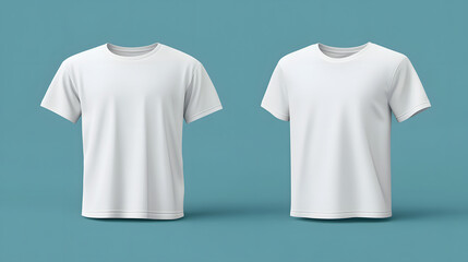 Professional Round Neck T-Shirts Mockup Illustration Isolated Back View