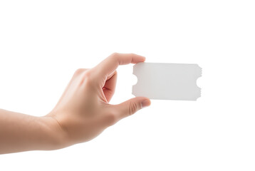 Obraz premium Hand Holding Blank Card for Customization and Personalization Use