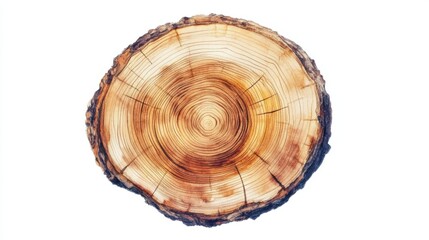 Obraz premium Wooden tree slice, intricate rings