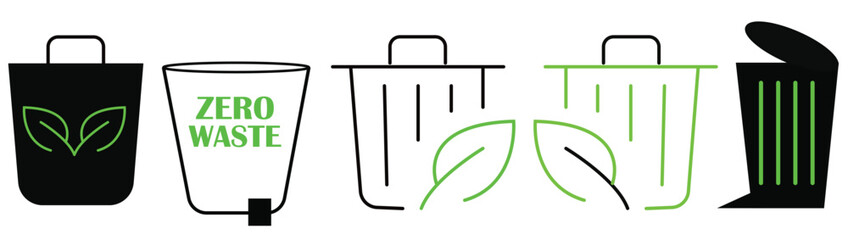 vector illustration of a Zero waste