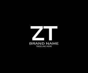 ZT TZ Letter Modern Artistic Abstract Logo Design. Initial Based Vector Template