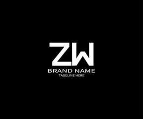 ZW letter logo vector design, ZW simple and modern logo. ZW luxurious alphabet design