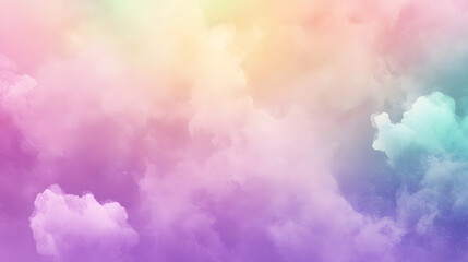 Dreamy Pastel Cloud Background Soft Watercolor Sky Texture