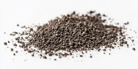 Naklejka premium Unique view of scattered gunpowder grains on white surface Generative AI