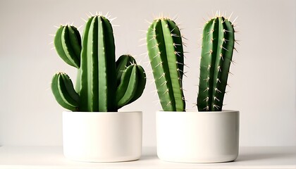 Cacti Plants in White Pots.