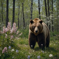 brown bear in the forest