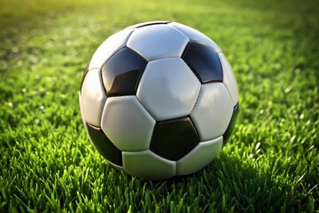 Fototapeta premium Soccer Ball in Action generative ai