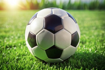 Fototapeta premium Soccer Ball in Action generative ai