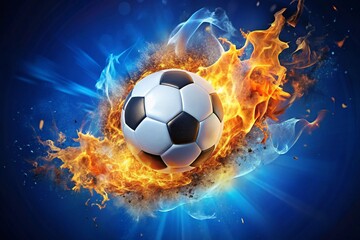 Naklejka premium Soccer Ball in Action generative ai