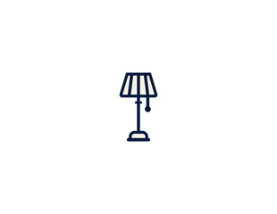 Vector illustration of cartoon table lamp