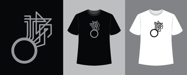 geometric idea t-shirt design illustration