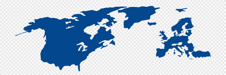 NATO Map silhouette America and Europe © Tatiana