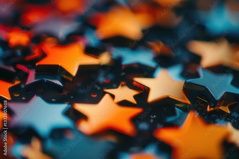 Aufkleber User reviews and ratings displayed in an engaging layout for trustworthy service companies on social media platforms Generative AI