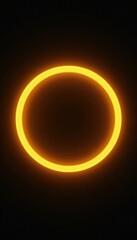 Vibrant circular light against a dark background, creating an eye-catching visual effect perfect for modern design and graphic themes.