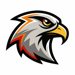 Fototapeta premium Eagle Head Emblem: A powerful eagle head emblem, designed with striking details.
