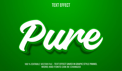 Pure Green 3d editable text effect style