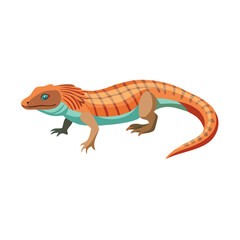 Fototapeta premium A detailed illustration of an exotic lizard, showcasing vibrant colors and intricate patterns
