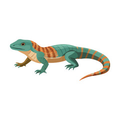 Obraz premium A Vibrant, colorful, and detailed illustration of a lizard in its natural habitat.