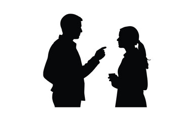 silhouette of a man and woman