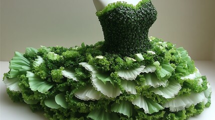 A concept of eco-friendly fashion made from recycled and organic materials.