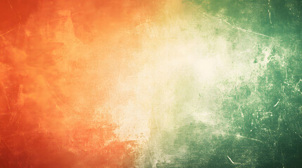Abstract Grunge Texture Orange, Green and Beige Blend