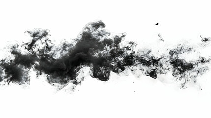Abstract ink blots on white background. Possible use for graphic design