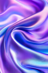 Obraz premium Abstract iridescent silk fabric folds, vibrant colors. Possible use textile, fashion, wallpaper