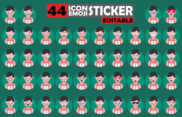 Diverse Range of Emoji Stickers Depicting Various Emotions and Activities