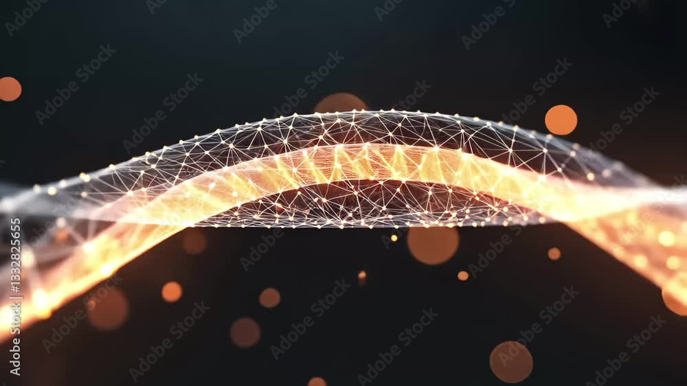 Leinwandbilder exploring the connection between dna strands and digital data processing in a dark background, dna s