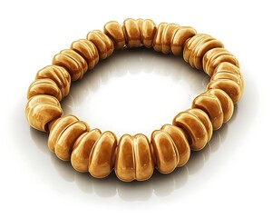 Obraz premium A beautiful golden bracelet comprised of linked organic shaped segments