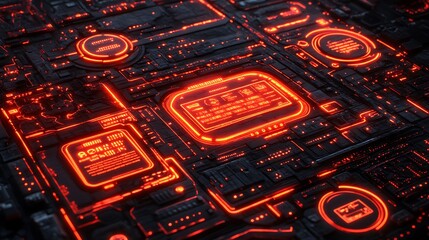 A digital app interface glowing with customizable templates for small business websites.