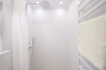 Obraz premium Shower system in the shower room interior