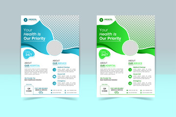 medical health care flyer design template, Healthcare flyer design and Medical campaign flyer design template.