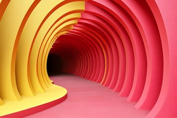 Fototapeta premium Abstract Colorful Tunnel Design