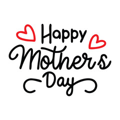 happy mother s day Love typography vector art design symbol