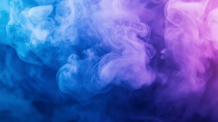 Fototapeta premium Abstract background with blue and purple smoke, ink in water