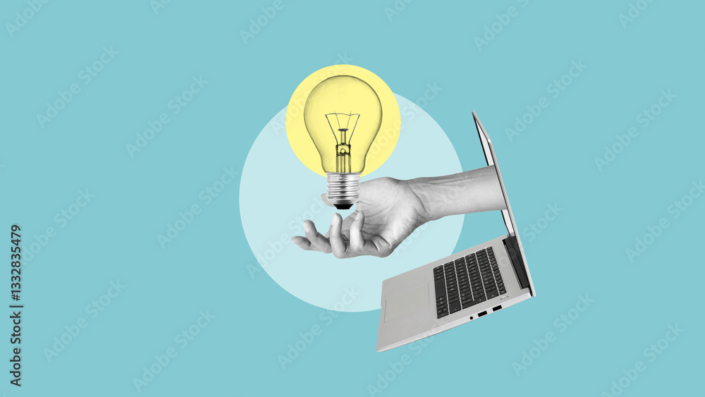 Poster ideas and promotion in business and searching for references and new ideas in the internet