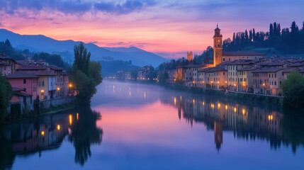 Obraz premium The calm of the water, the sounds of nature, and the cool air make for a serene and reflective environment. 