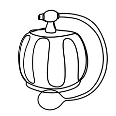 Classic perfume spray bottle continuous line art drawing