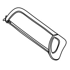 Hacksaw one continuous line art drawingline 