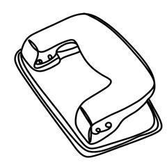 Hole punch one continuous line art drawing